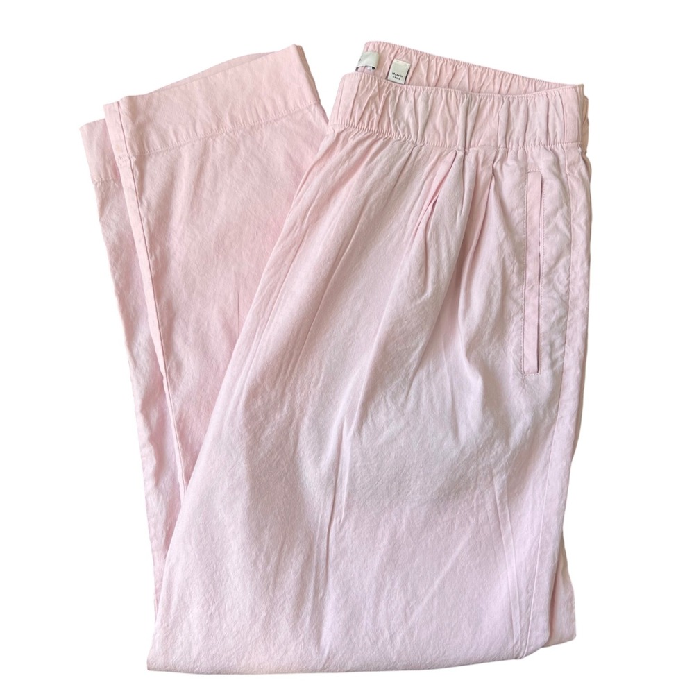 Soft Girl Minimal Vince Rosa Seco Tapered Pull On Pants (LG) Pink Linen‎ $265